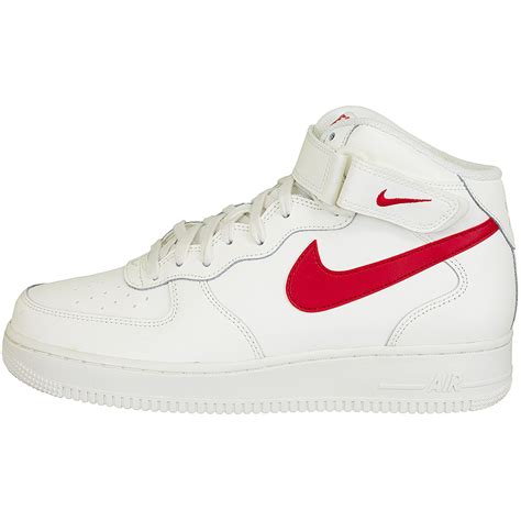 nike air force weiß schwarz rot hochglanz|Nike af1 weiß.